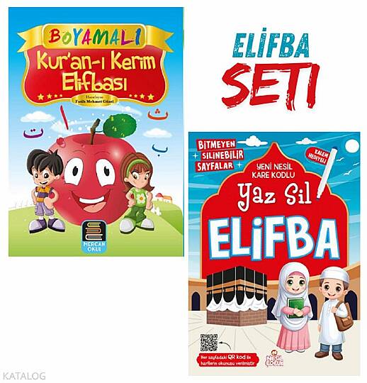 Boyamalı Yaz Sil Elifba (2 Kitap Takım)