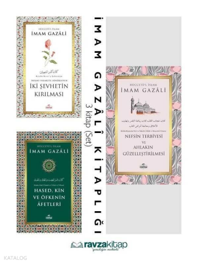 İmam Gazali Nefisle Mücadele Seti  İki Şehvetin Kırılması, Hased Kin, Nefsin Terbiyesi 3lü Set