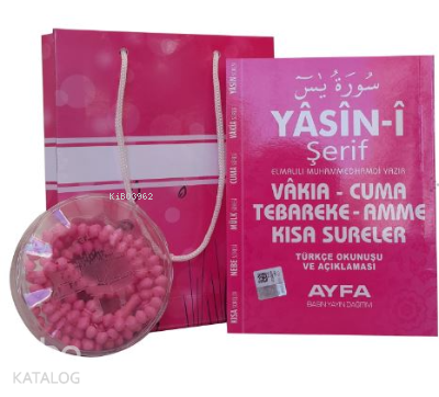Karton Çantalı Çanta Boy Türkçeli Yasin Pembe (kod:245P)