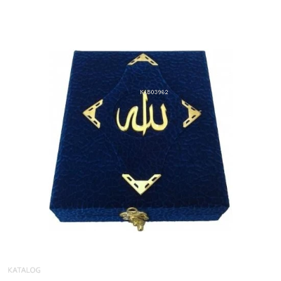 Mühürlü Orta Boy Plaketli Kadife Kuran